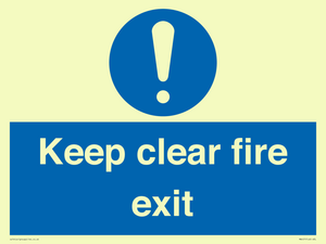 Keep Clear Fire Exit